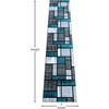 image:imageFlash Furniture Raven Collection Olefin Area Rug  Turquoise Color Bricked Pattern  2 x 11  Jute Backing  Entryway Living Room Bedroom25 x 11 Rectangular