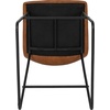 image:imageFlash Furniture Reagan 24 LeatherSoft Counter Height Stools with Footrest MidCentury Modern Bucket Style Dining Chairs Set of 2 Light Brown