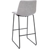 image:imageFlash Furniture Reagan 30 LeatherSoft Barstools with Footrest MidCentury Modern Bucket Style Bar Height Stools Set of 2 Light Gray