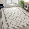 image:imageFlash Furniture Roxy Geometric Style Bohemian Shag Area Rug  5 x 7  IvoryIvoryBlack
