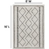image:imageFlash Furniture Roxy Geometric Style Bohemian Shag Area Rug  5 x 7  IvoryIvoryBlack