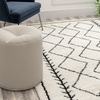 image:imageFlash Furniture Roxy Geometric Style Bohemian Shag Area Rug  5 x 7  IvoryIvoryBlack