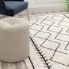 image:imageFlash Furniture Roxy Geometric Style Bohemian Shag Area Rug  5 x 7  IvoryIvoryBlack