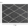 image:imageFlash Furniture Roxy Shag Style Diamond Trellis Area Rug  5 x 7  IvoryCharcoalIvory