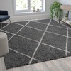image:imageFlash Furniture Roxy Shag Style Diamond Trellis Area Rug  5 x 7  IvoryCharcoalIvory