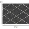 image:imageFlash Furniture Roxy Shag Style Diamond Trellis Area Rug  5 x 7  IvoryCharcoalIvory