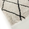 image:imageFlash Furniture Roxy Shag Style Diamond Trellis Area Rug  5 x 7  IvoryIvoryBlack