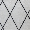 image:imageFlash Furniture Roxy Shag Style Diamond Trellis Area Rug  5 x 7  IvoryIvoryBlack
