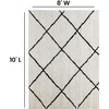 image:imageFlash Furniture Roxy Shag Style Diamond Trellis Area Rug  5 x 7  IvoryIvoryBlack