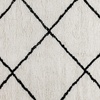 image:imageFlash Furniture Roxy Shag Style Diamond Trellis Area Rug  5 x 7  IvoryIvoryBlack