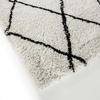image:imageFlash Furniture Roxy Shag Style Diamond Trellis Area Rug  5 x 7  IvoryIvoryBlack
