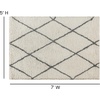 image:imageFlash Furniture Roxy Shag Style Diamond Trellis Area Rug  5 x 7  IvoryIvoryGray