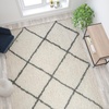 image:imageFlash Furniture Roxy Shag Style Diamond Trellis Area Rug  5 x 7  IvoryIvoryGray