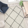 image:imageFlash Furniture Roxy Shag Style Diamond Trellis Area Rug  5 x 7  IvoryIvoryGray