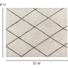 image:imageFlash Furniture Roxy Shag Style Diamond Trellis Area Rug  5 x 7  IvoryIvoryGray