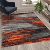 image:imageFlash Furniture Rylan Collection Scraped Pattern Area Rug  High Pile Purple Olefin Rug  2 x 3 Area Rug  Jute Backing  Hallway Entryway Bedroom Living RoomOrange