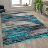 image:imageFlash Furniture Rylan Collection Scraped Pattern Area Rug  High Pile Purple Olefin Rug  2 x 3 Area Rug  Jute Backing  Hallway Entryway Bedroom Living RoomTurquoise