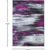 image:imageFlash Furniture Rylan Collection Scraped Pattern Area Rug  High Pile Purple Olefin Rug  2 x 3 Area Rug  Jute Backing  Hallway Entryway Bedroom Living RoomPurple