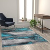 image:imageFlash Furniture Rylan Collection Scraped Pattern Area Rug  High Pile Purple Olefin Rug  2 x 3 Area Rug  Jute Backing  Hallway Entryway Bedroom Living RoomTurquoise