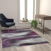 image:imageFlash Furniture Rylan Collection Scraped Pattern Area Rug  High Pile Purple Olefin Rug  2 x 3 Area Rug  Jute Backing  Hallway Entryway Bedroom Living RoomPurple
