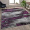 image:imageFlash Furniture Rylan Collection Scraped Pattern Area Rug  High Pile Purple Olefin Rug  2 x 3 Area Rug  Jute Backing  Hallway Entryway Bedroom Living RoomPurple