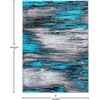 image:imageFlash Furniture Rylan Collection Scraped Pattern Area Rug  High Pile Purple Olefin Rug  2 x 3 Area Rug  Jute Backing  Hallway Entryway Bedroom Living RoomTurquoise