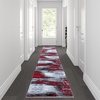 image:imageFlash Furniture Rylan Collection Scraped Pattern Area Rug  High Pile Purple Olefin Rug  2 x 3 Area Rug  Jute Backing  Hallway Entryway Bedroom Living RoomRed