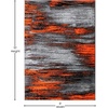 image:imageFlash Furniture Rylan Collection Scraped Pattern Area Rug  High Pile Purple Olefin Rug  2 x 3 Area Rug  Jute Backing  Hallway Entryway Bedroom Living RoomOrange