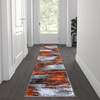 image:imageFlash Furniture Rylan Collection Scraped Pattern Area Rug  High Pile Purple Olefin Rug  2 x 3 Area Rug  Jute Backing  Hallway Entryway Bedroom Living RoomOrange