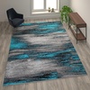 image:imageFlash Furniture Rylan Collection Scraped Pattern Area Rug  High Pile Purple Olefin Rug  2 x 3 Area Rug  Jute Backing  Hallway Entryway Bedroom Living RoomTurquoise