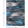 image:imageFlash Furniture Rylan Collection Scraped Pattern Area Rug  High Pile Purple Olefin Rug  2 x 3 Area Rug  Jute Backing  Hallway Entryway Bedroom Living RoomBlue