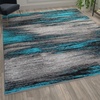 image:imageFlash Furniture Rylan Collection Scraped Pattern Area Rug  High Pile Purple Olefin Rug  2 x 3 Area Rug  Jute Backing  Hallway Entryway Bedroom Living RoomTurquoise