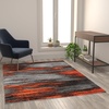 image:imageFlash Furniture Rylan Collection Scraped Pattern Area Rug  High Pile Purple Olefin Rug  2 x 3 Area Rug  Jute Backing  Hallway Entryway Bedroom Living RoomOrange
