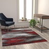 image:imageFlash Furniture Rylan Collection Scraped Pattern Area Rug  High Pile Purple Olefin Rug  2 x 3 Area Rug  Jute Backing  Hallway Entryway Bedroom Living RoomRed