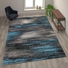 image:imageFlash Furniture Rylan Collection Scraped Pattern Area Rug  High Pile Purple Olefin Rug  2 x 3 Area Rug  Jute Backing  Hallway Entryway Bedroom Living RoomBlue