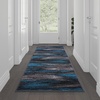 image:imageFlash Furniture Rylan Collection Scraped Pattern Area Rug  High Pile Purple Olefin Rug  2 x 3 Area Rug  Jute Backing  Hallway Entryway Bedroom Living RoomBlue