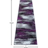 image:imageFlash Furniture Rylan Collection Scraped Pattern Area Rug  High Pile Purple Olefin Rug  2 x 3 Area Rug  Jute Backing  Hallway Entryway Bedroom Living RoomPurple