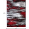 image:imageFlash Furniture Rylan Collection Scraped Pattern Area Rug  High Pile Purple Olefin Rug  2 x 3 Area Rug  Jute Backing  Hallway Entryway Bedroom Living RoomRed