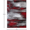 image:imageFlash Furniture Rylan Collection Scraped Pattern Area Rug  High Pile Purple Olefin Rug  2 x 3 Area Rug  Jute Backing  Hallway Entryway Bedroom Living RoomRed