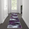 image:imageFlash Furniture Rylan Collection Scraped Pattern Area Rug  High Pile Purple Olefin Rug  2 x 3 Area Rug  Jute Backing  Hallway Entryway Bedroom Living RoomPurple