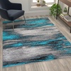image:imageFlash Furniture Rylan Collection Scraped Pattern Area Rug  High Pile Purple Olefin Rug  2 x 3 Area Rug  Jute Backing  Hallway Entryway Bedroom Living RoomTurquoise