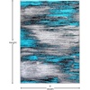 image:imageFlash Furniture Rylan Collection Scraped Pattern Area Rug  High Pile Purple Olefin Rug  2 x 3 Area Rug  Jute Backing  Hallway Entryway Bedroom Living RoomTurquoise
