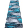 image:imageFlash Furniture Rylan Collection Scraped Pattern Area Rug  High Pile Purple Olefin Rug  2 x 3 Area Rug  Jute Backing  Hallway Entryway Bedroom Living RoomTurquoise