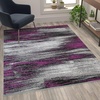 image:imageFlash Furniture Rylan Collection Scraped Pattern Area Rug  High Pile Purple Olefin Rug  2 x 3 Area Rug  Jute Backing  Hallway Entryway Bedroom Living RoomPurple