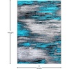 image:imageFlash Furniture Rylan Collection Scraped Pattern Area Rug  High Pile Purple Olefin Rug  2 x 3 Area Rug  Jute Backing  Hallway Entryway Bedroom Living RoomTurquoise