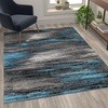 image:imageFlash Furniture Rylan Collection Scraped Pattern Area Rug  High Pile Purple Olefin Rug  2 x 3 Area Rug  Jute Backing  Hallway Entryway Bedroom Living RoomBlue