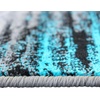 image:imageFlash Furniture Rylan Collection Scraped Pattern Area Rug  High Pile Purple Olefin Rug  2 x 3 Area Rug  Jute Backing  Hallway Entryway Bedroom Living RoomTurquoise