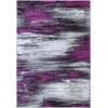image:imageFlash Furniture Rylan Collection Scraped Pattern Area Rug  High Pile Purple Olefin Rug  2 x 3 Area Rug  Jute Backing  Hallway Entryway Bedroom Living RoomPurple