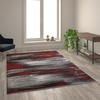 image:imageFlash Furniture Rylan Collection Scraped Pattern Area Rug  High Pile Purple Olefin Rug  2 x 3 Area Rug  Jute Backing  Hallway Entryway Bedroom Living RoomRed