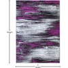 image:imageFlash Furniture Rylan Collection Scraped Pattern Area Rug  High Pile Purple Olefin Rug  2 x 3 Area Rug  Jute Backing  Hallway Entryway Bedroom Living RoomPurple
